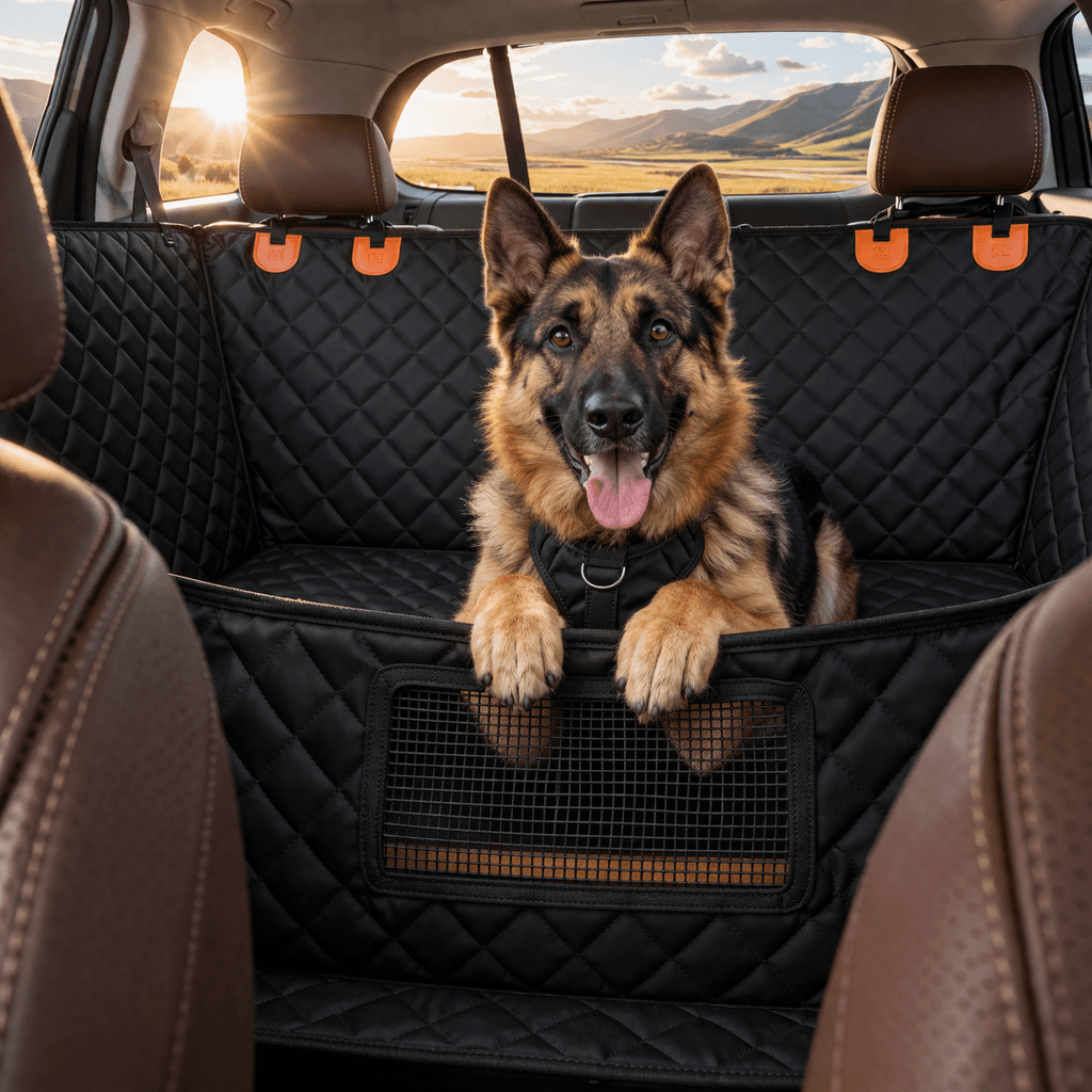 Bagsædebeskytter til hund i bil - billede 2