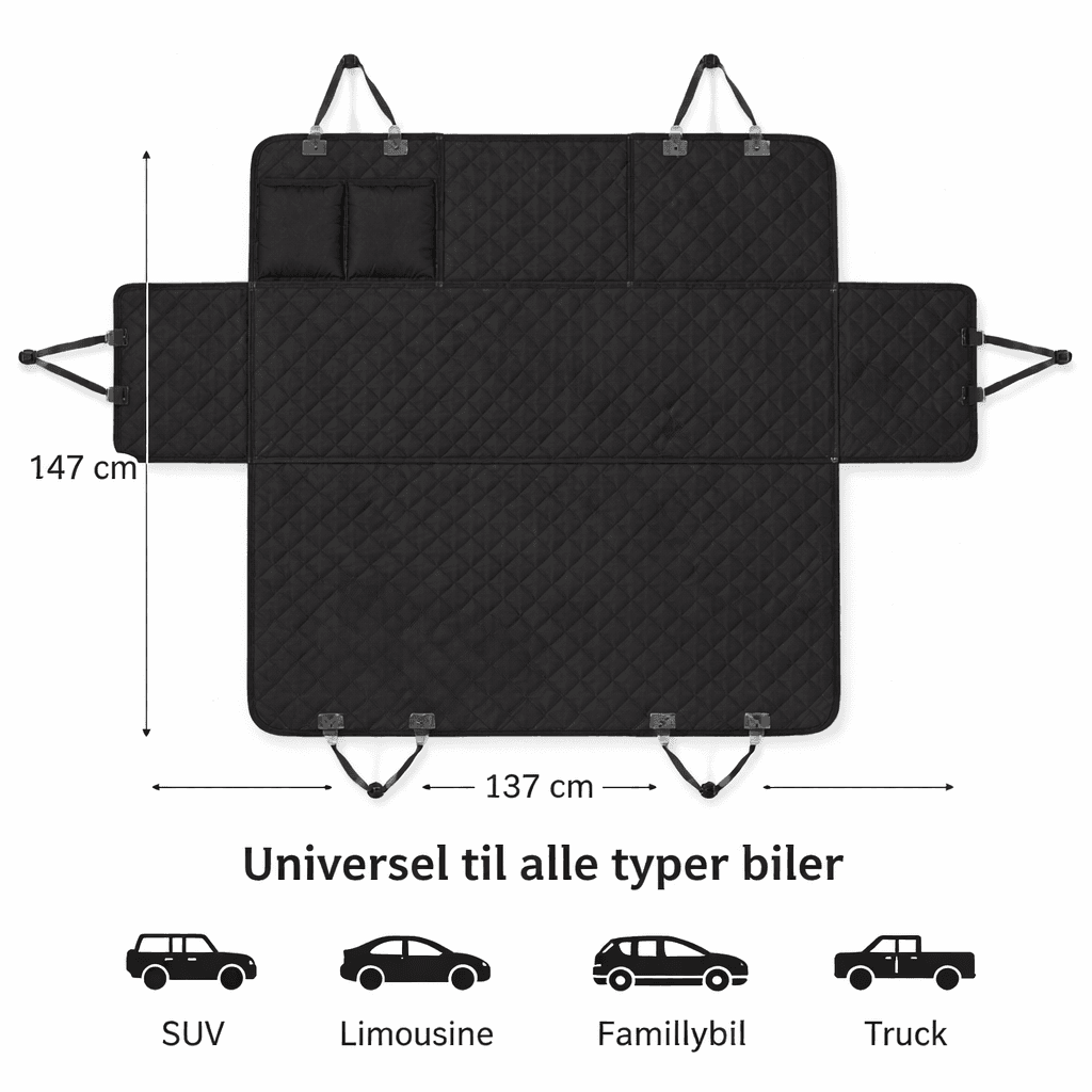 Bagsædebeskytter til hund i bil - billede 4