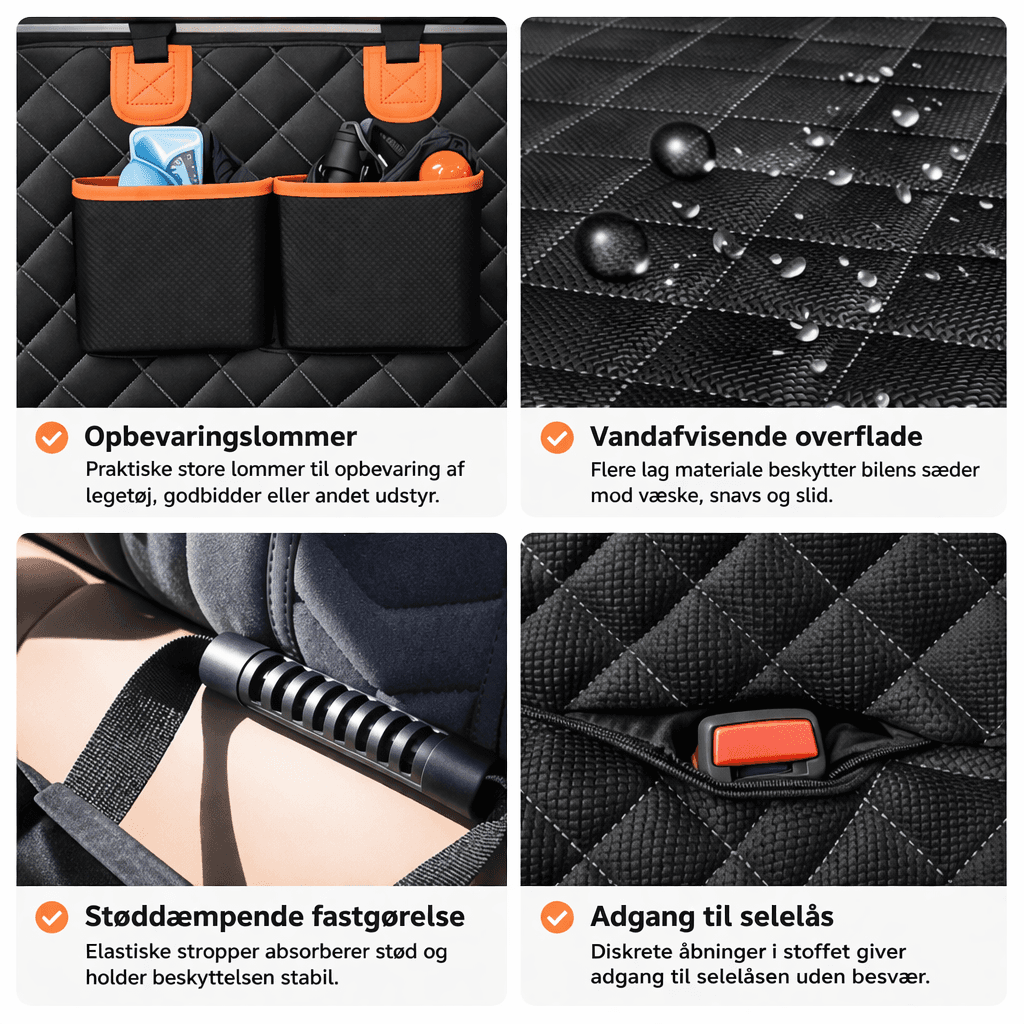 Bagsædebeskytter til hund i bil - billede 5