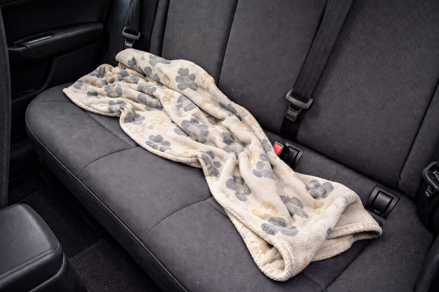 Løst tæppe der rutsjer på bagsædet