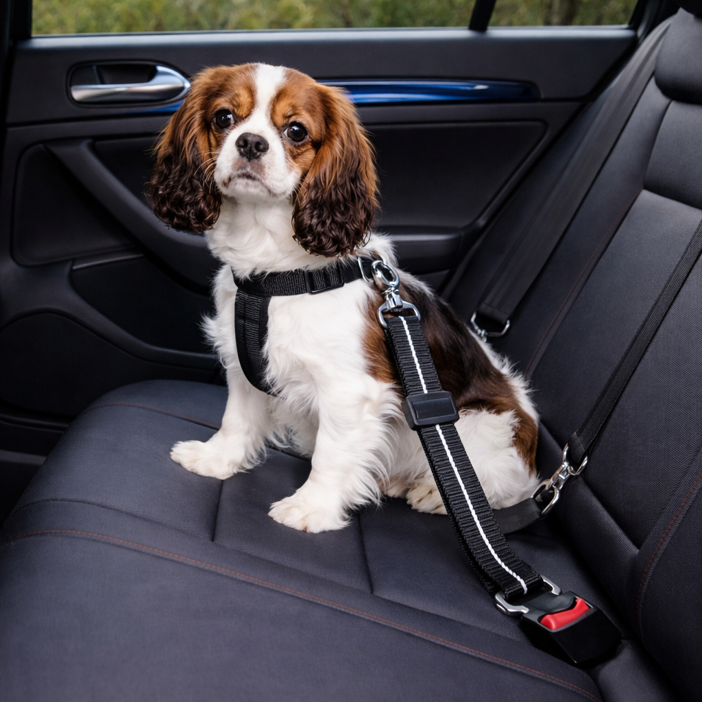 Hundesele til bil - Justerbar med refleks